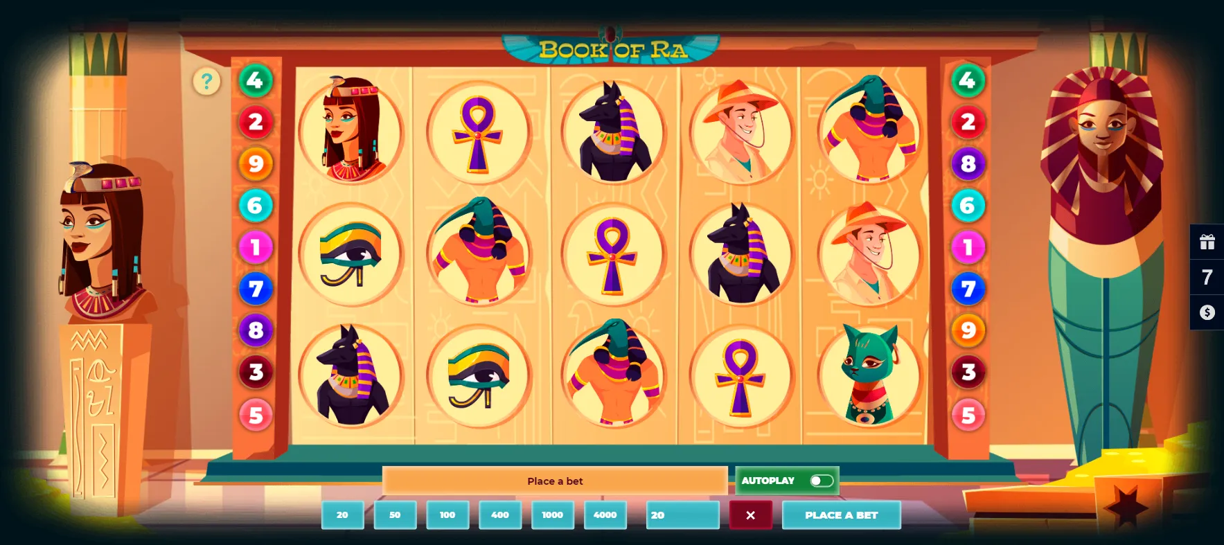 Book of Ra – Game Environment