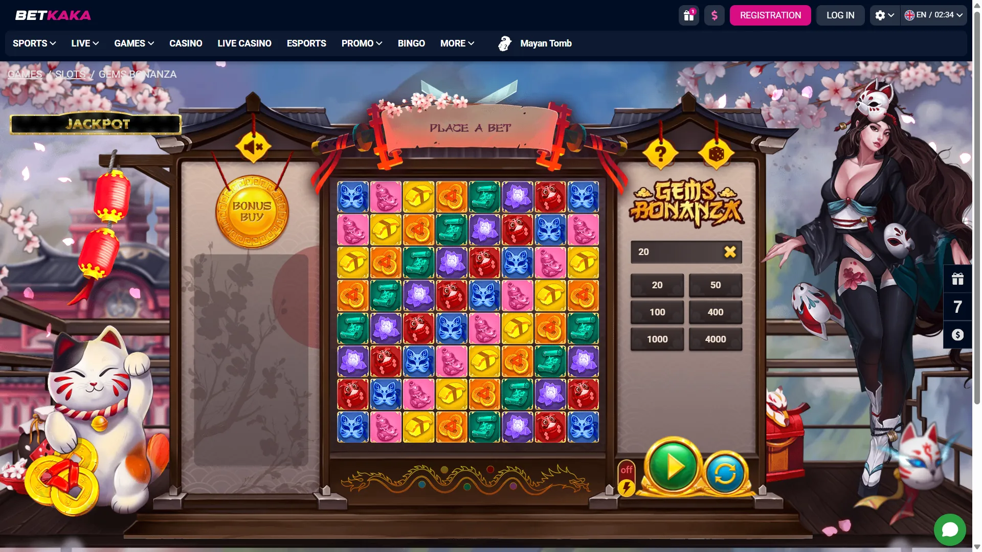 Gems Bonanza – Game Environment