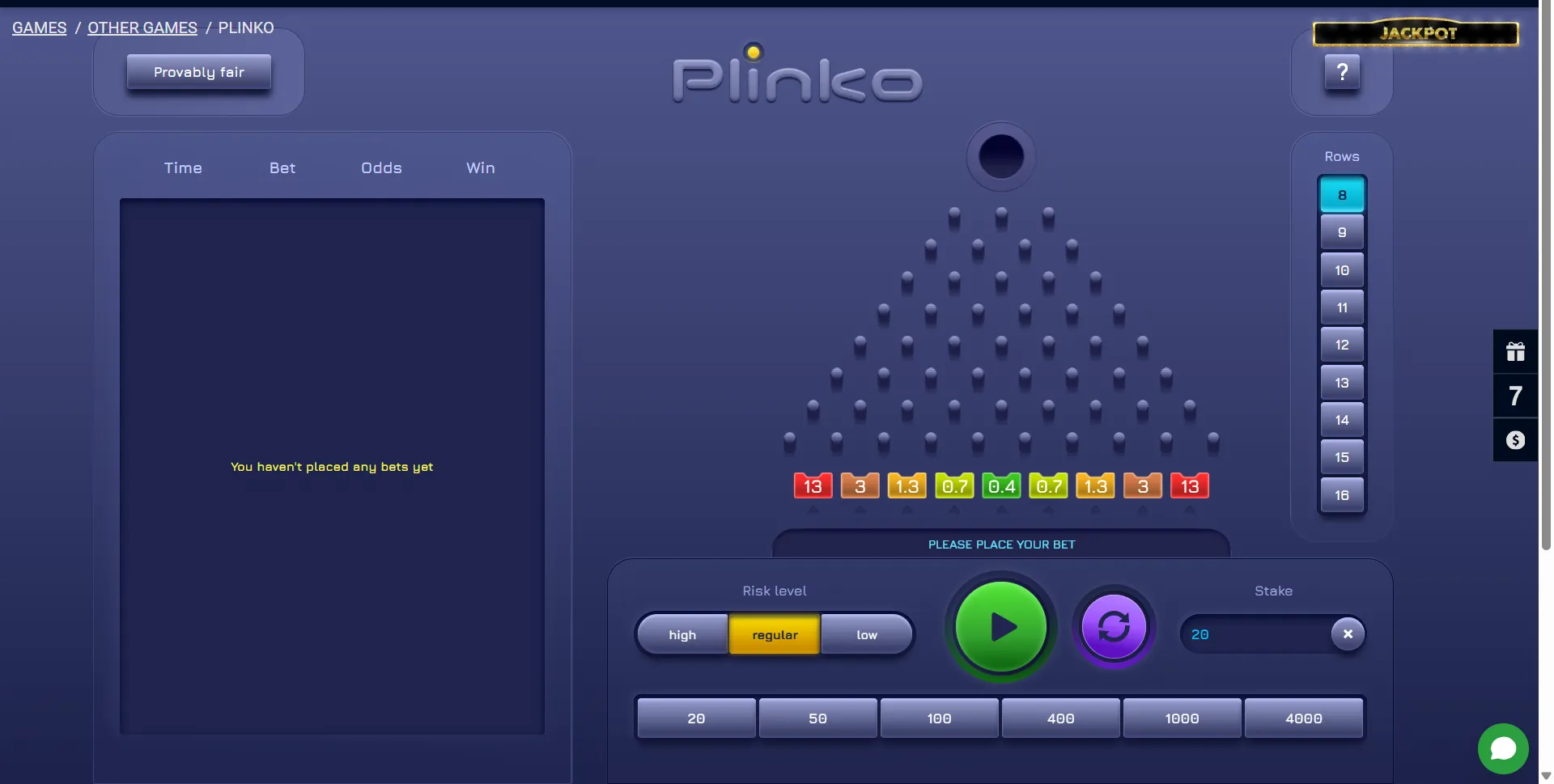 Plinko – Game Environment
